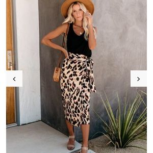 Never Fully Dressed Leopard Jaspre Wrap Skirt